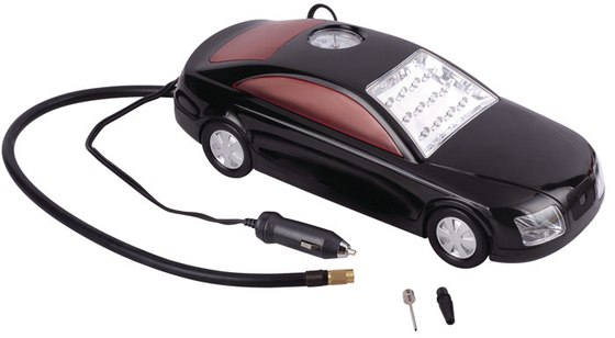 Hình dạng ô tô 3 trong 1 Máy nén khí bằng nhựa nhanh DC12V với đèn LED cho lạm phát lốp
