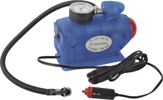 Hình dạng tên lửa màu xanh 3 In1 Lưới áp suất đèn Xe hơi Máy nén khí Lạm phát nhanh 12V