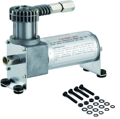 Máy bơm treo không khí đơn 120psi Chrome 12 Volt Ống dẫn không gỉ YURUI 6273R