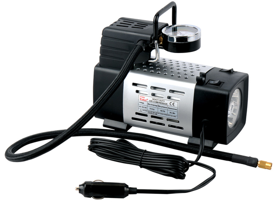 Máy nén khí dùng cho xe bằng kim loại màu đen nhẹ 12V Với tất cả các chuyến đi cho xe chống lạm phát