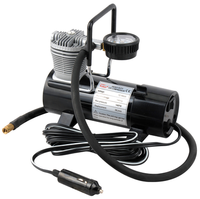 Máy nén khí di động đơn kim loại đen cho ô tô và hệ thống không khí khác