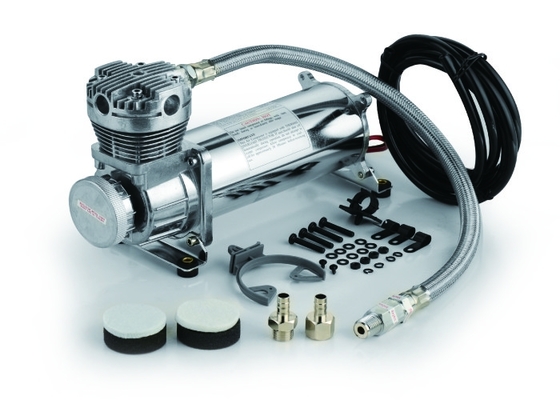 Máy nén khí treo đơn 200psi màu bạc và đen Chất liệu Chrome