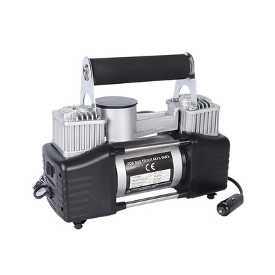 Máy nén không khí kim loại hai xi lanh với túi xách Máy nén không khí áp suất cao DC 12V