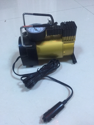 Máy bơm áp suất lốp ô tô màu bạc và màu vàng, Máy nén khí công suất nặng 12 Volt