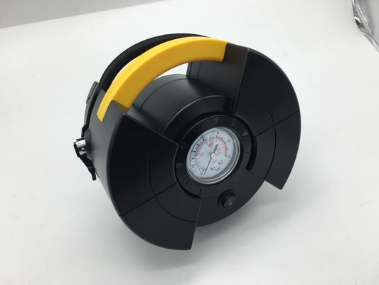 Máy nén khí thổi hơi ô tô DC12V có đồng hồ đo cho các loại lốp khác nhau, màu đen và vàng