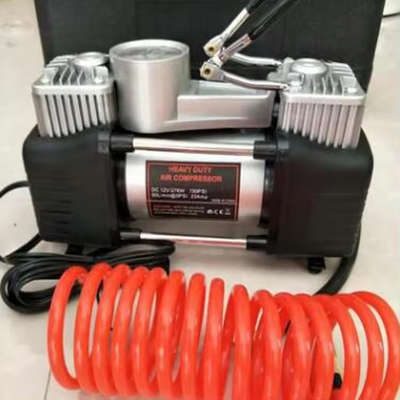 Máy nén không khí cầm tay áp suất cao với xi lanh kép để bơm lốp xe hơi