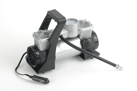 Máy nén khí hạng nặng 12v bạc / Balck Metal có túi Không nhẹ