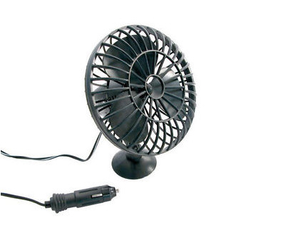 Quạt làm mát xe ô tô màu đen mini Dc 12v di động 4 inch có hấp phụ