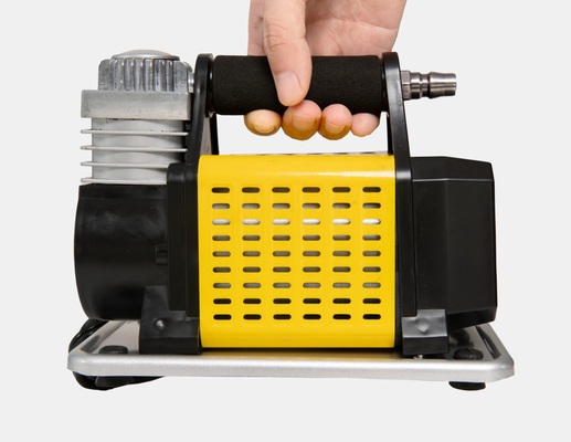 DC12V kim loại bơm lốp xe ô tô di động với máy đo áp suất kim loại và ống