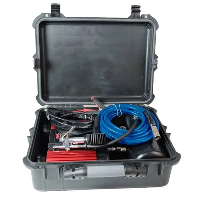 Off-road máy nén không khí hai xi lanh với hộp nhựa lốp xe hơi inflator