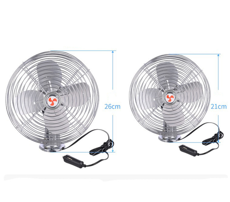 Quạt làm mát ô tô bằng kim loại an toàn Dòng điện trực tiếp 12v với 60 dải