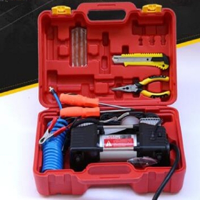 Máy nén khí cho xe màu bạc Máy nén khí di động 12v Máy nén khí dùng điện cho xe tải