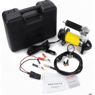 Máy nén khí sốc âm lượng cao 12v màu vàng Máy nén khí sốc ba trong một