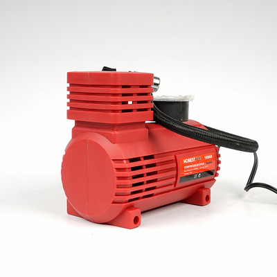 Máy nén khí xe hơi màu đỏ Máy bơm khí nhỏ Dc 12v 10ft dây cho xe đạp