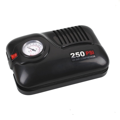 Máy nén khí ô tô 250psi Vật liệu nhựa, Máy nén khí 2 trong 1 cho xe Dc 12v