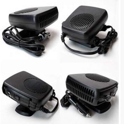 Máy sưởi ô tô di động bằng nhựa Dc 12v Màu đen với chức năng quạt / sưởi
