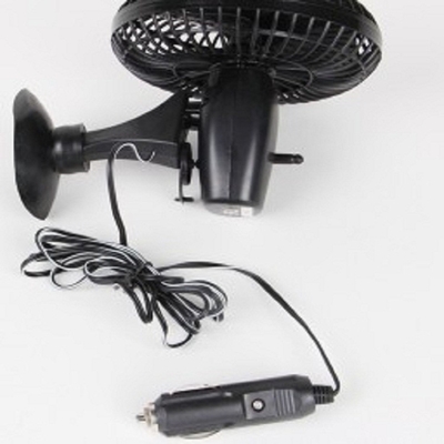 Quạt làm mát điện ô tô 4 inch hai công tắc Dc12v Chất liệu nhựa màu đen