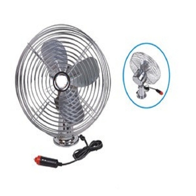Quạt làm mát ô tô bền Quạt làm mát cầm tay màu bạc có nút bật - tắt