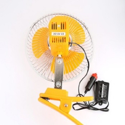 Quạt làm mát điện màu vàng cho ô tô Bảo vệ lưng với dao động 8 inch