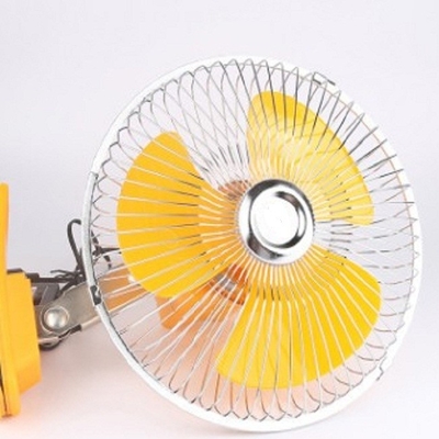 Quạt làm mát điện màu vàng cho ô tô Bảo vệ lưng với dao động 8 inch