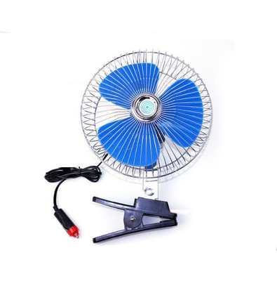 Quạt làm mát ô tô màu xanh và bạc / Quạt tản nhiệt điện bằng kim loại và nhựa