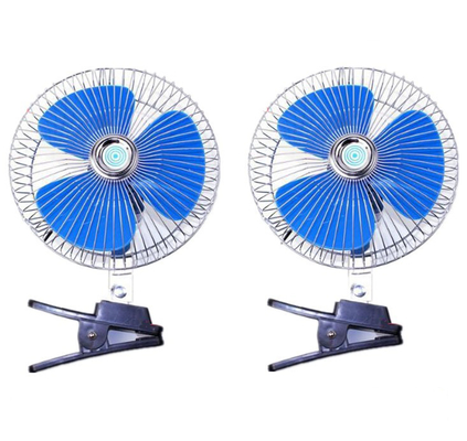 Quạt làm mát ô tô màu xanh và bạc / Quạt tản nhiệt điện bằng kim loại và nhựa