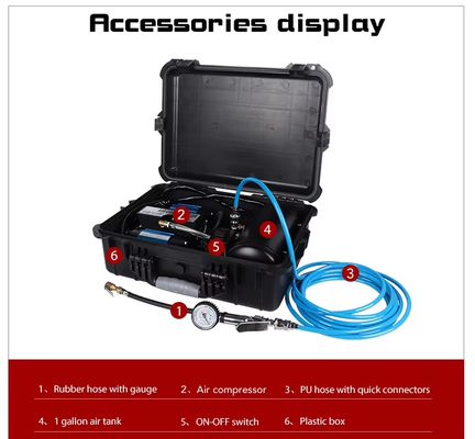 Máy nén không khí 12 Volt di động với động cơ 62A và 4,5 CFM ở 30 PSI để bơm lốp xe hạng nặng