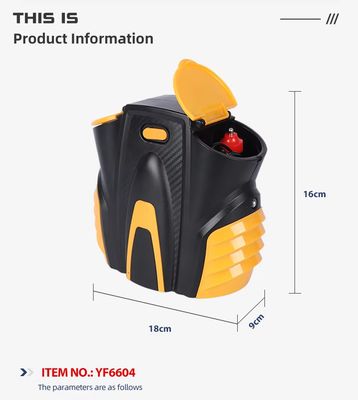 Máy bơm lốp xe hơi mini 12V di động với đèn LED và bơm hơi trong 5 phút để sử dụng khẩn cấp