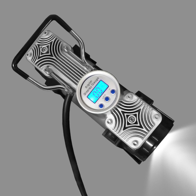 Máy bơm lốp xe Đường đo kỹ thuật số Máy nén không khí xe DC 12v Đèn hai xi lanh