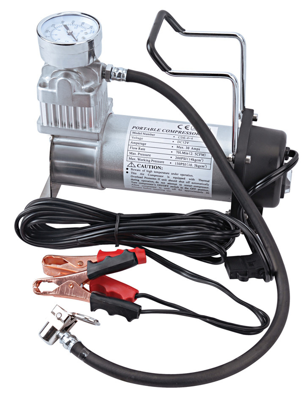 Máy nén khí hạng nặng bằng kim loại DC12V có ống đo