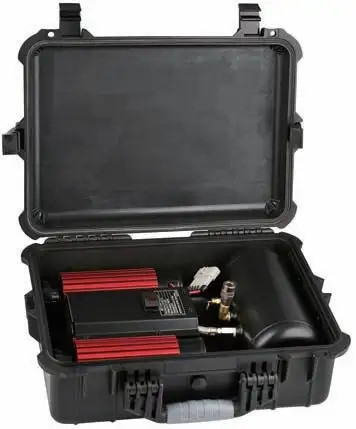 Off-road máy nén không khí hai xi lanh với hộp nhựa lốp xe hơi inflator
