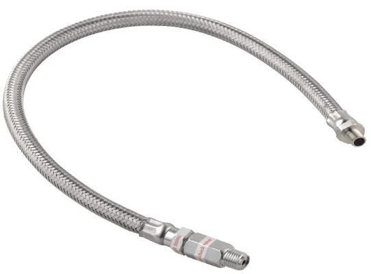 Giá tốt. Bộ phận máy nén khí mềm CE Ống bện bằng thép 1/8 ”với van kiểm tra trực tuyến
