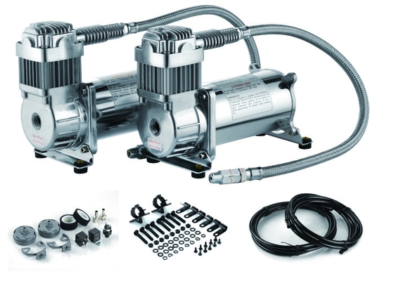Giá tốt. Lạm phát nhanh Máy nén khí treo kép bằng thép bạc cho xe hơi 4,5 CFM 150PSI trực tuyến