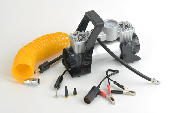 Giá tốt. Máy nén khí hạng nặng 12v bạc / Balck Metal có túi Không nhẹ trực tuyến