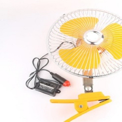 Giá tốt. Quạt làm mát điện màu vàng cho ô tô Bảo vệ lưng với dao động 8 inch trực tuyến