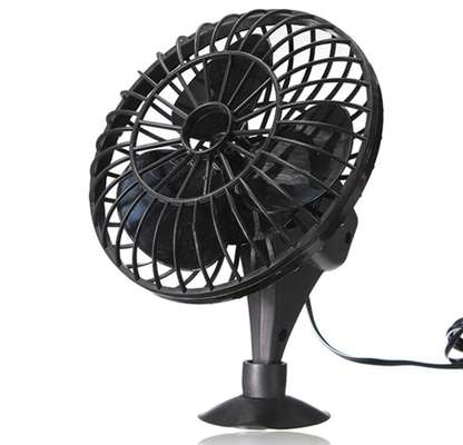 Máy quạt ô tô mini nhựa màu đen DC 12V Quạt xe làm mát với bật thuốc lá